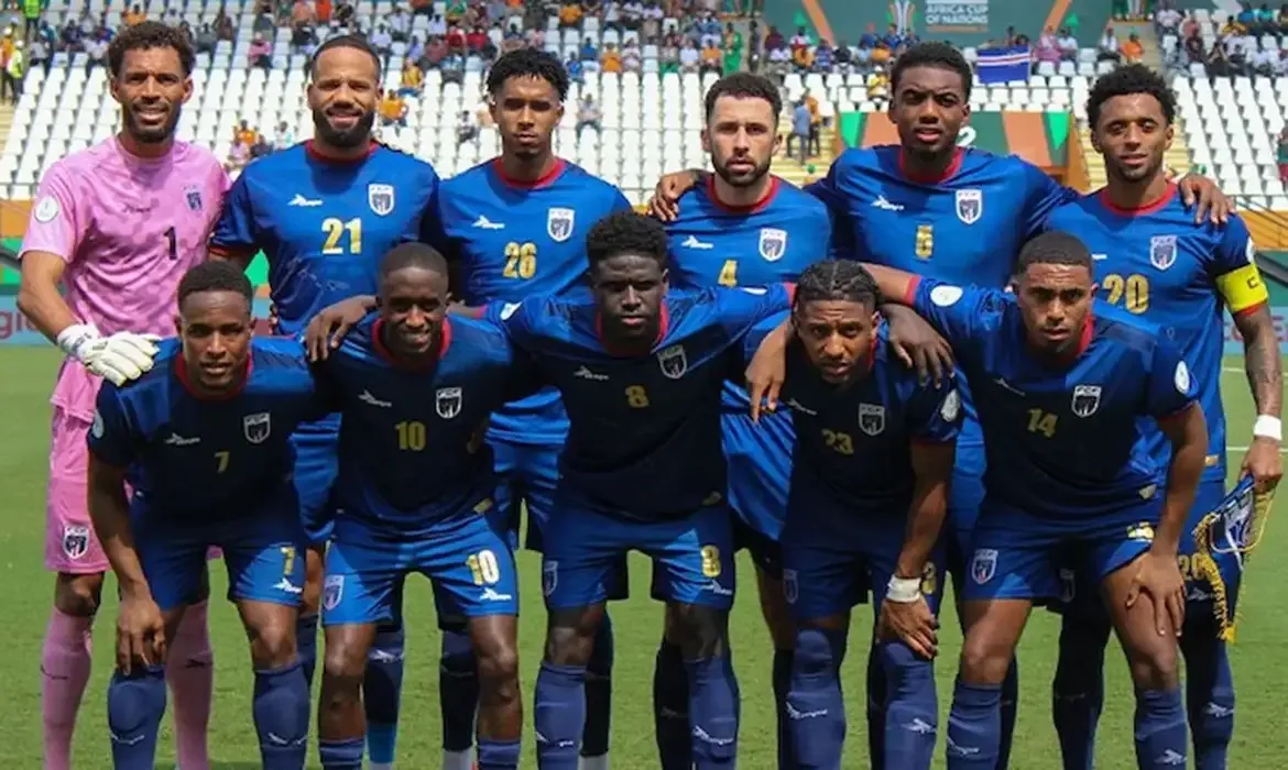 Federação Cabo-Verdiana de Futebol/Divulgação CAbo Verde, 25/03/2026 - FOTO DE ARQUIVO - Seleção de Futebol de Cabo Verde. Foto: Federação Cabo-Verdiana de Futebol/Divulgação